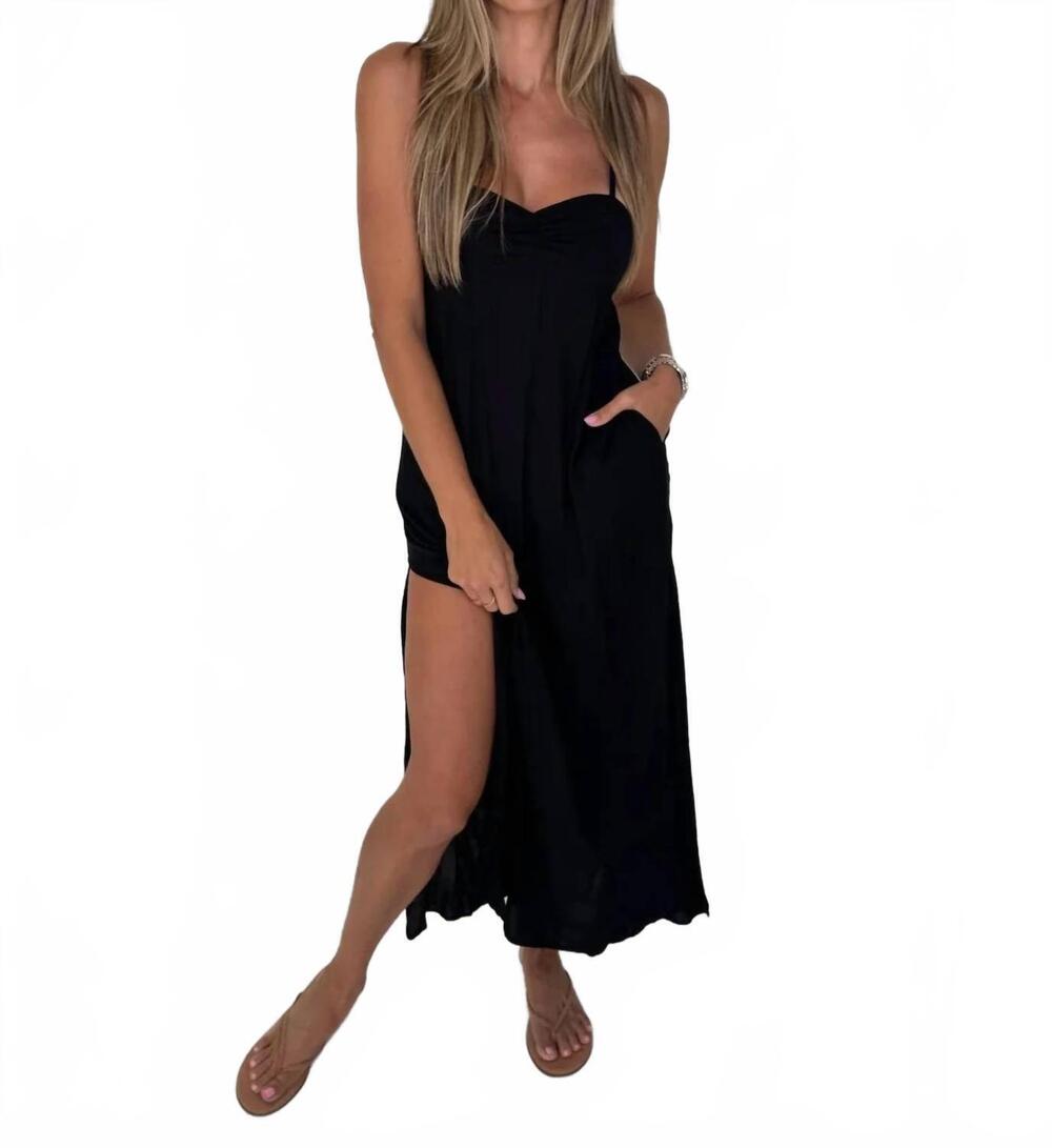 NEW KHUSH olivia midi dress in black